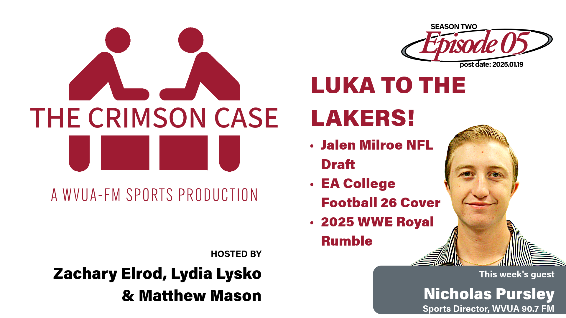 The Crimson Case 2.2.25 – Luka to the Lakers!